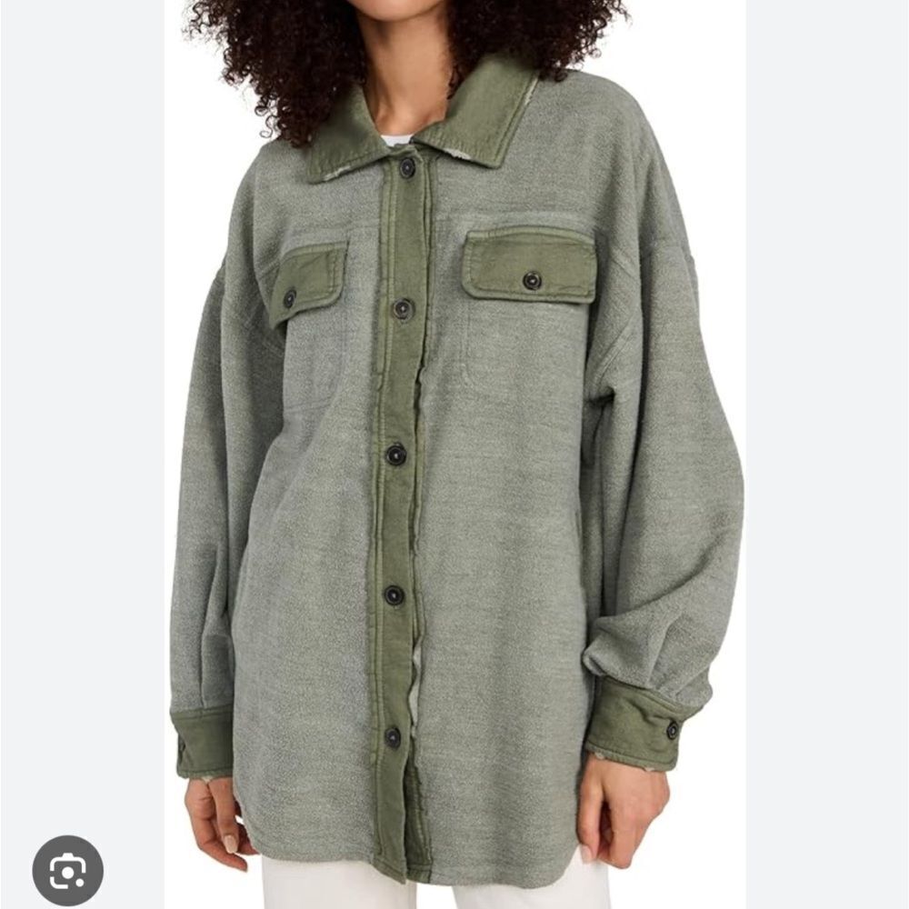 Free People Ruby Jacket Soft Shacket Green L